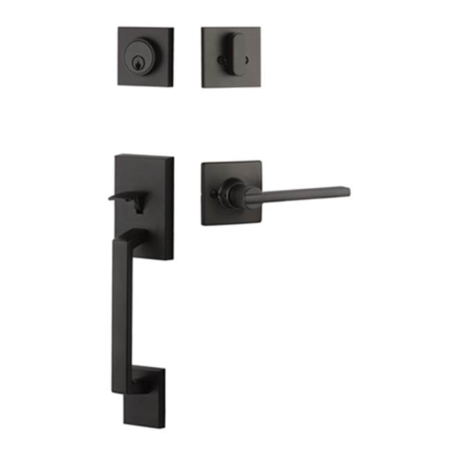 Yale Expressions - Yale Marcel Single Cylinder Entry Set with Nils Lever, Kwikset Keyway, Flat Black - Flat Black