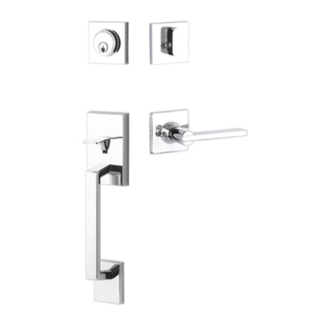 Yale Expressions - Yale Marcel Single Cylinder Entry Set with Nils Lever, Weiser Keyway, Polished Chrome - Polished Chrome