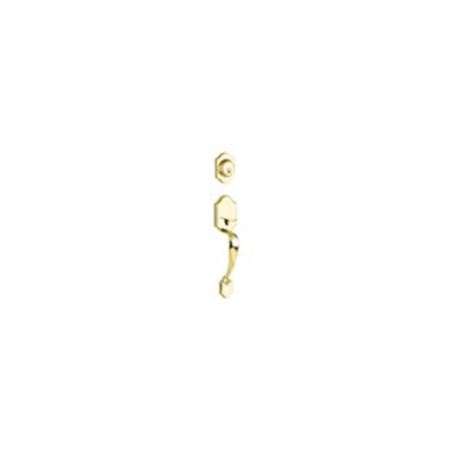 Yale Expressions - Yale Everly Single Cylinder Exterior Entry Set, Polished Brass - Polished Brass