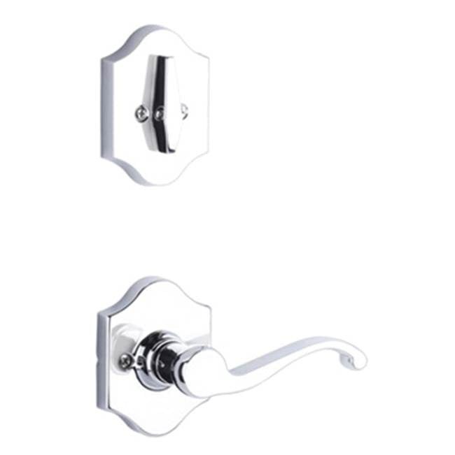 Yale Expressions - Yale Everly Single Cylinder Interior Trim Pack with Farmington Lever Left Handed, Polished Chrome - Polished Chrome