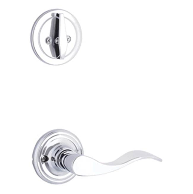 Yale Expressions - Yale Maguire Single Cylinder Interior Trim Pack with Brunswick Lever Left Handed, Polished Chrome - Polished Chrome
