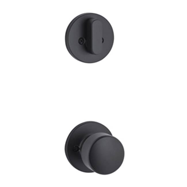 Yale Expressions - Yale Owen Single Cylinder Interior Trim Pack with Dylan Knob, Flat Black - Flat Black