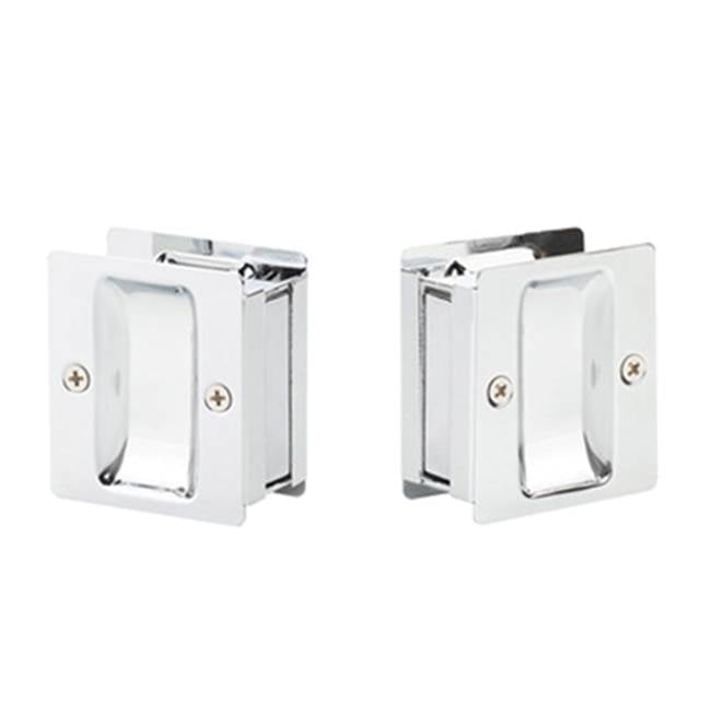 Yale Expressions - Yale Square Passage Pocket Door Pull, Polished Chrome - Polished Chrome