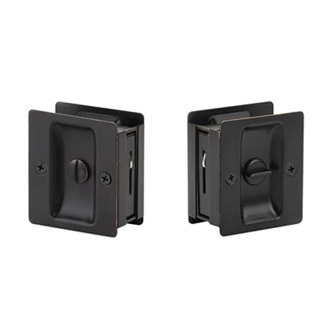 Yale Expressions - Yale Square Privacy Pocket Door Lock, Oil Rubbed Bronze - Oil Rubbed Bronze