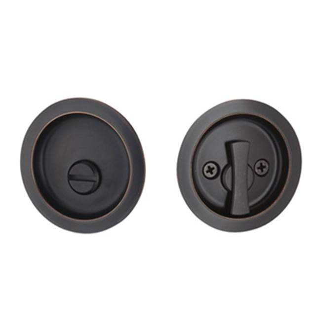 Yale Expressions - Yale Round Privacy Tubular Pocket Door Lock, Oil Rubbed Bronze - Oil Rubbed Bronze