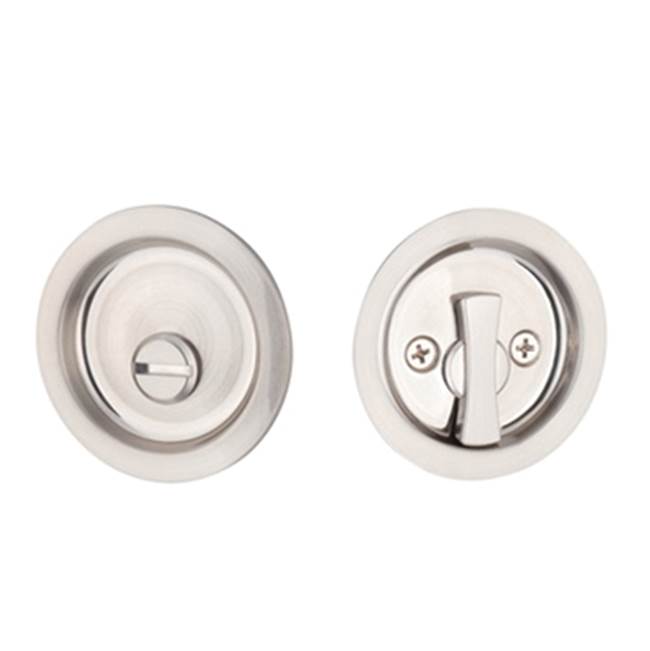 Yale Expressions - Yale Round Privacy Tubular Pocket Door Lock, Satin Nickel - Satin Nickel