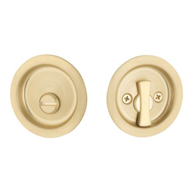 Yale Expressions - Yale Round Privacy Tubular Pocket Door Lock, Satin Brass - Satin Brass