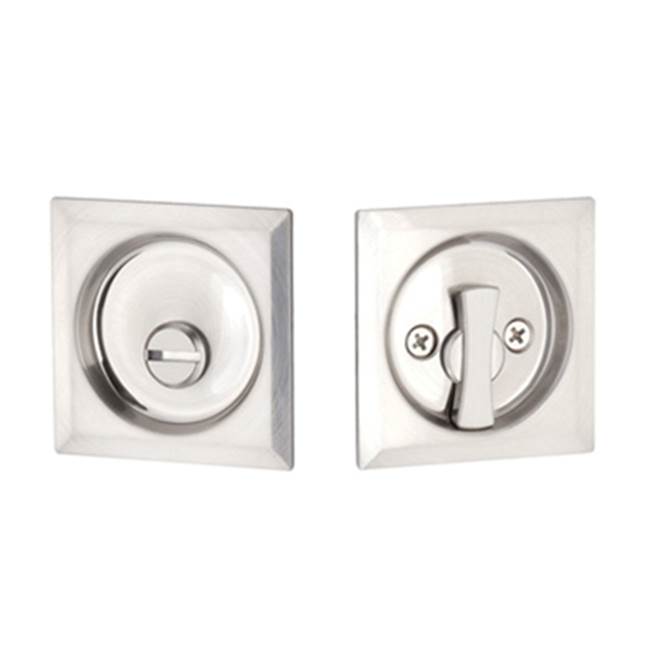 Yale Expressions - Yale Square Privacy Tubular Pocket Door Lock, Satin Nickel - Satin Nickel