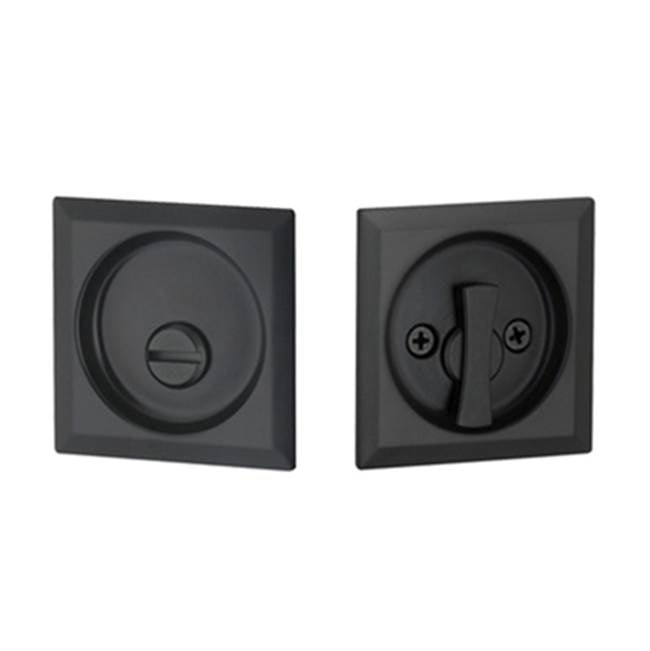 Yale Expressions - Yale Square Privacy Tubular Pocket Door Lock, Flat Black - Flat Black