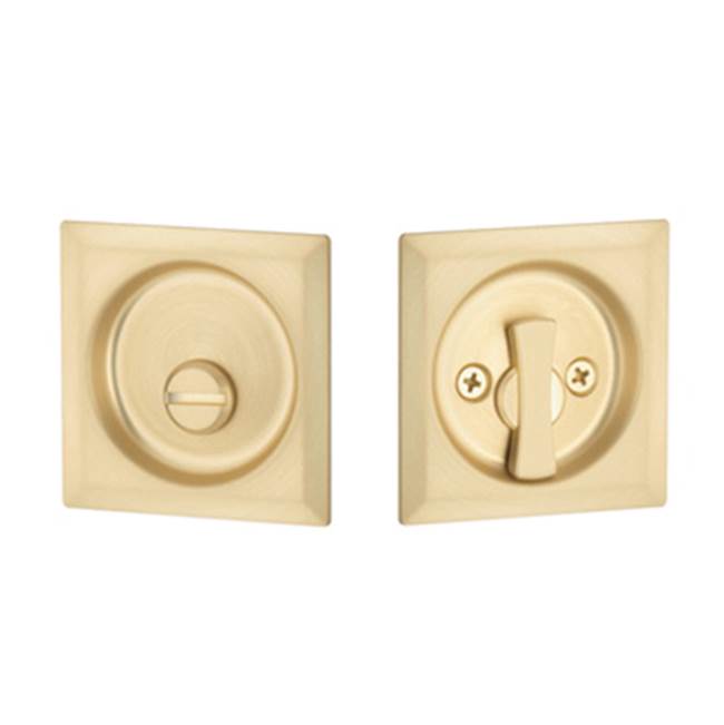 Yale Expressions - Yale Square Privacy Tubular Pocket Door Lock, Satin Brass - Satin Brass