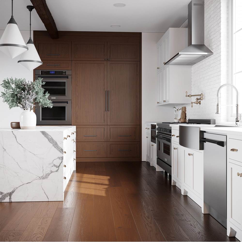 30'' Autograph Edition Double Wall Oven with Self Clean and True Conection in Stainless Steel and Champagne Bronze