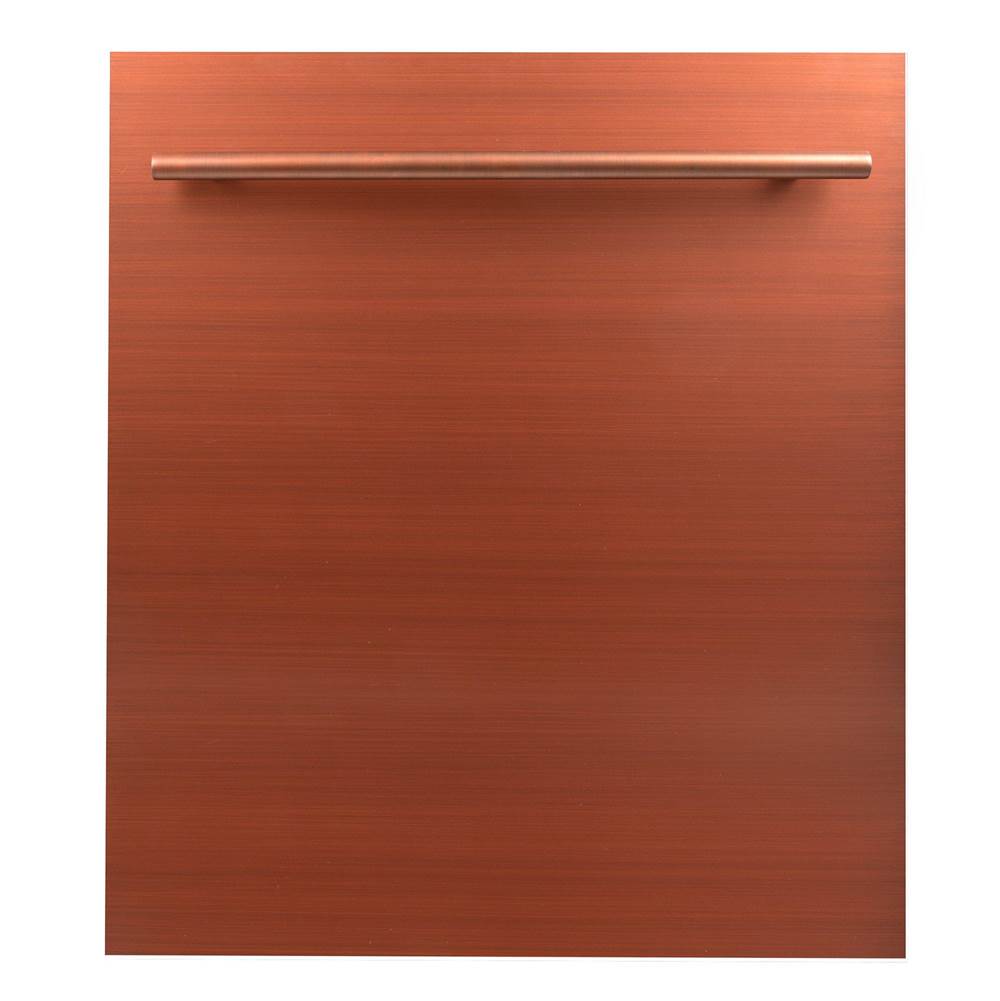 Z-Line - 24'' Top Control Dishwasher in Copper with Stainless Steel Tub and Modern Style Handle - Copper