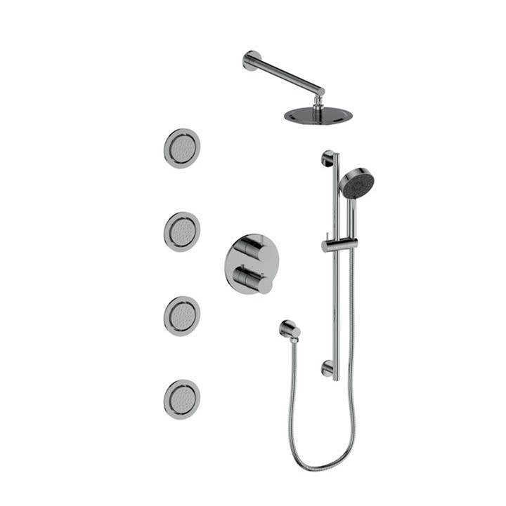 Z-Line - Emerald Bay Thermostatic Shower System in Chrome - Chrome