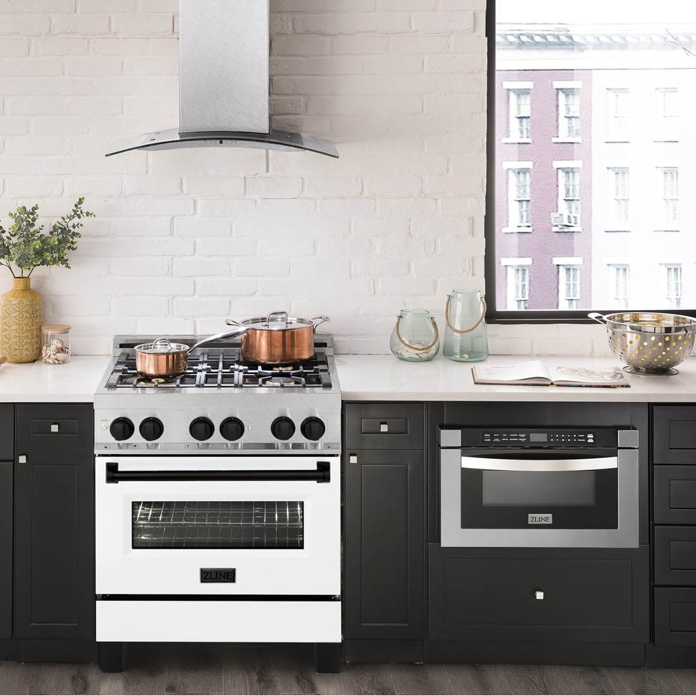 Autograph Edition 30'' 4.0 cu.' Dual Fuel Range with Gas Stove and Electric Oven in DuraSnow Stainless Steel with WM Door and CB Accents