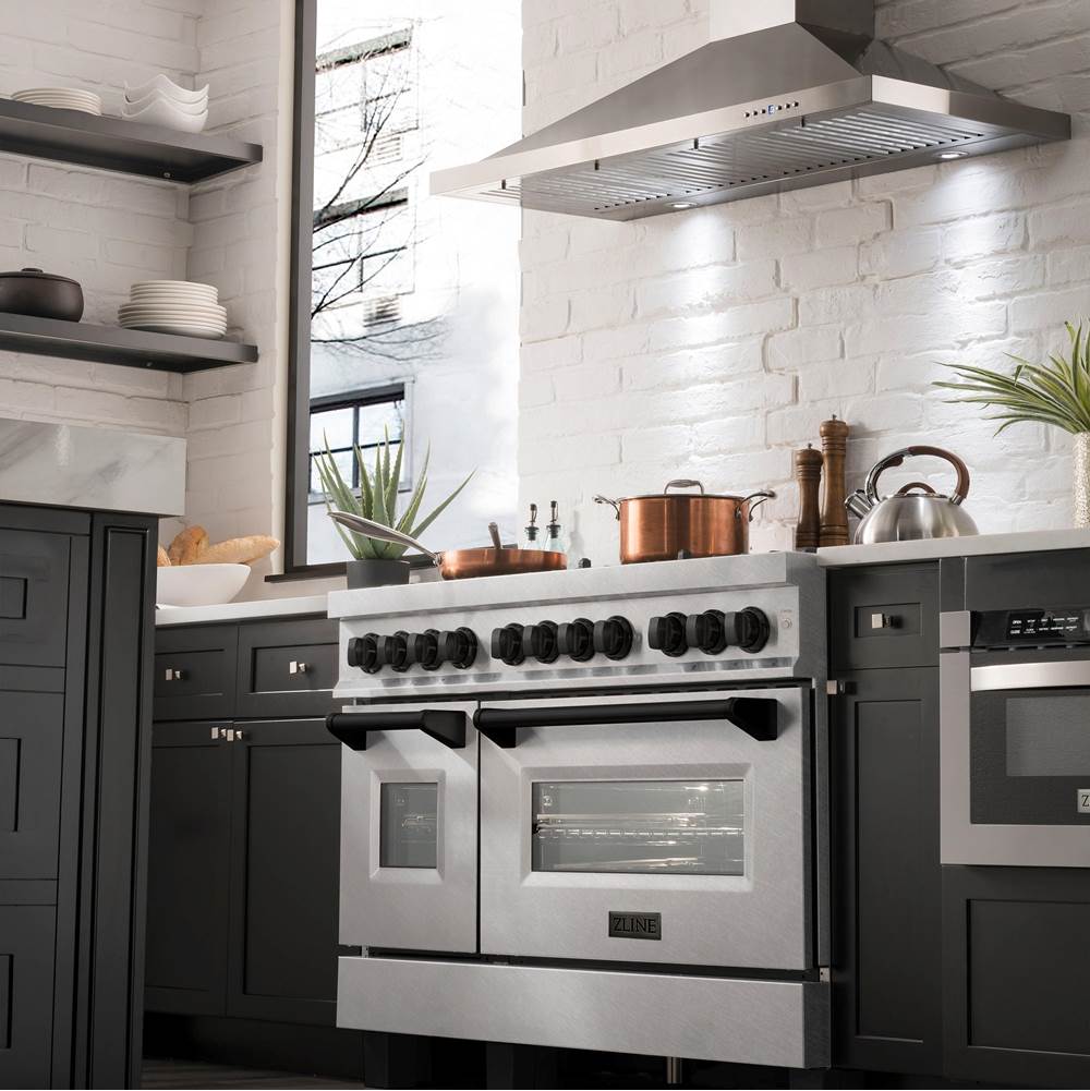 Autograph Edition 48'' 6.0 cu.' Dual Fuel Range with Gas Stove and Electric Oven in DuraSnow Stainless Steel with Champagne Bronze Accents