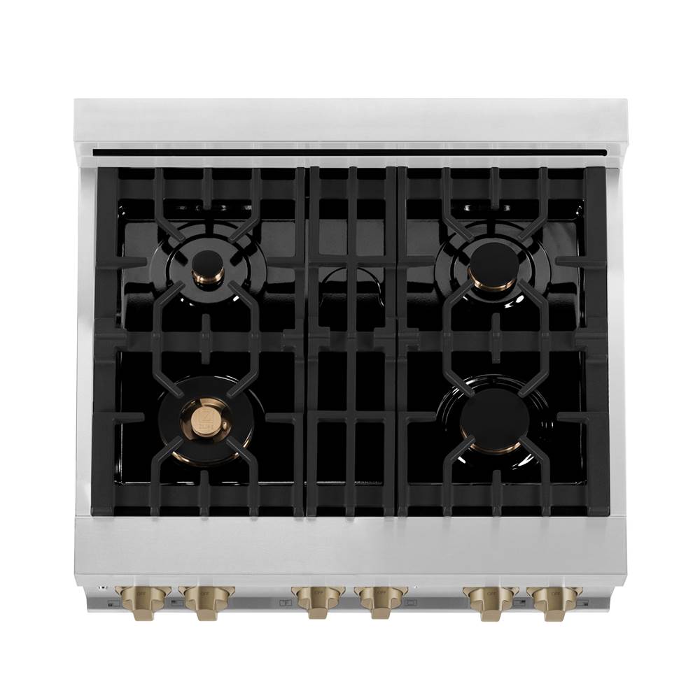 Autograph Edition 24'' 2.8 cu.' Dual Fuel Range with Gas Stove and Electric Oven in Stainless Steel with White Matte Door and CB Accents