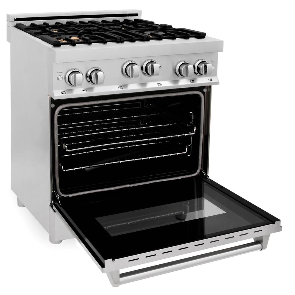 30'' All Gas Range in Stainless Steel with Brass Burners