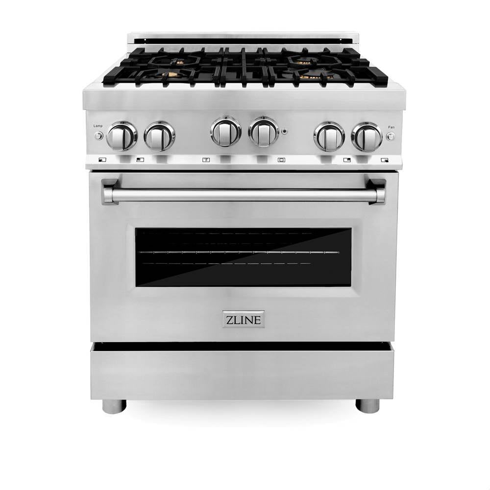 30'' All Gas Range in Stainless Steel with Brass Burners