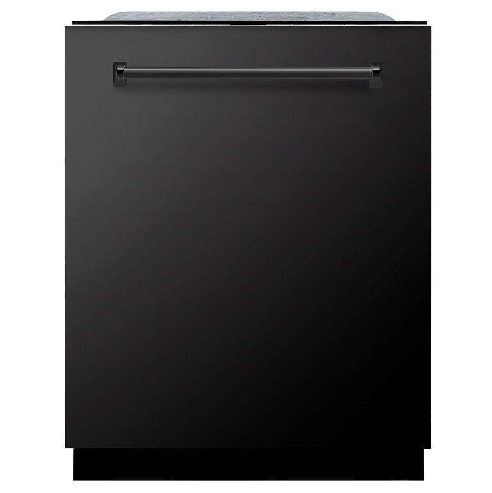 Z-Line - 24'' Monument Series 3rd Rack Top Touch Control Dishwasher in Black Stainless Steel with Stainless Steel Tub, 45dBa - Black Stainless Steel