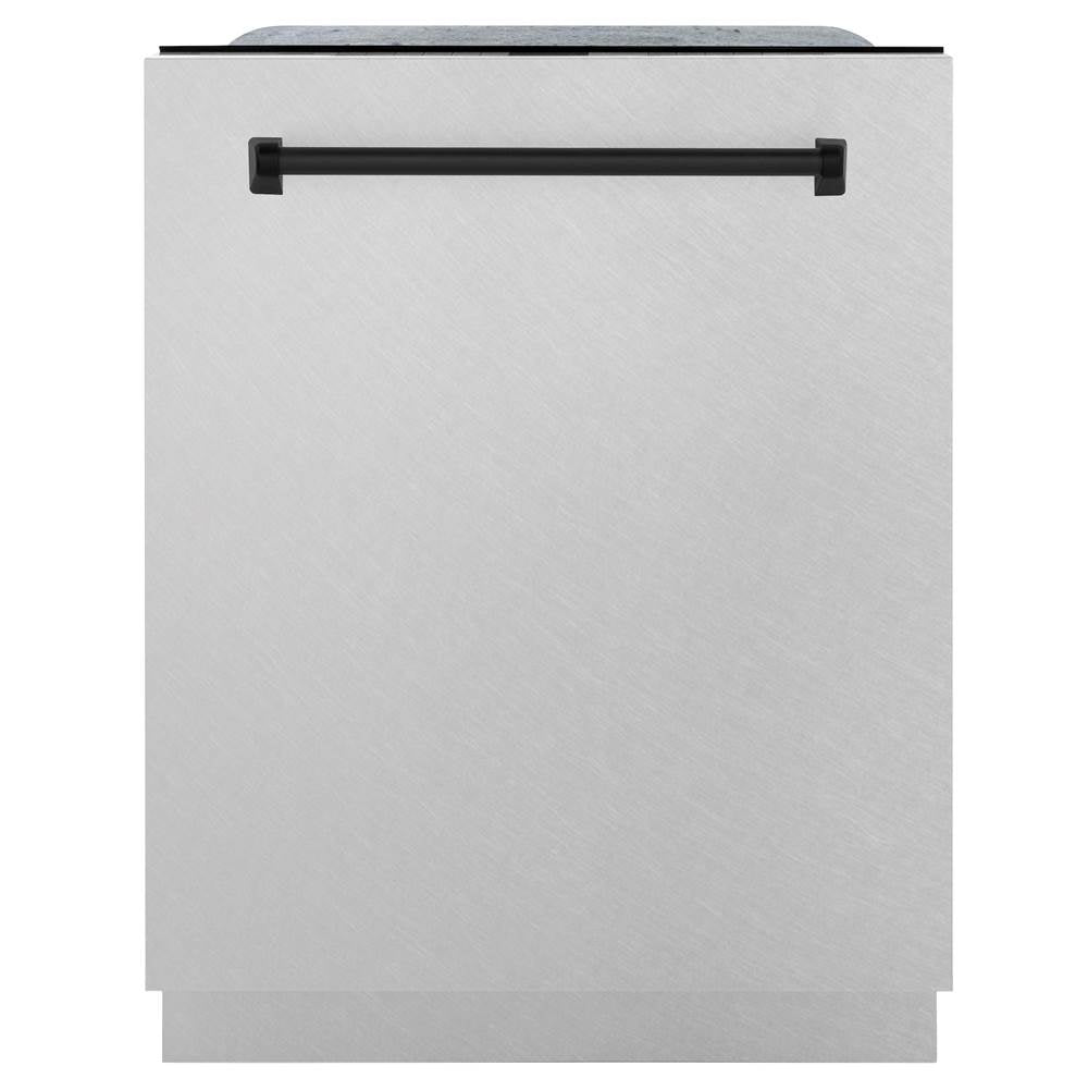 Z-Line - Autograph Edition 24'' 3rd Rack Top Control Tall Tub Dishwasher in DuraSnow Stainless Steel with Matte Black Handle, 51dBa - DuraSnow Stainless Steel