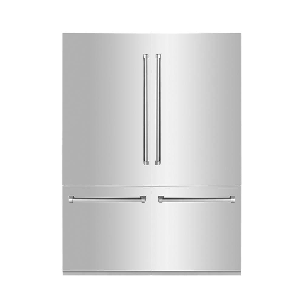 Z-Line - 60'' 32.2 cu. ft. Built-In 4-Door French Door Refrigerator with Internal Water and Ice Dispenser in Stainless Steel - Stainless Steel