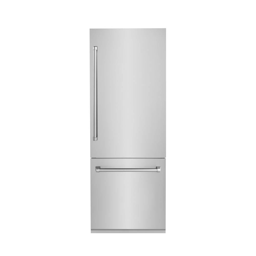 30'' 16.1 cu. ft. Panel Ready Built-In 2-Door Bottom Freezer Refrigerator with Internal Water and Ice Dispenser