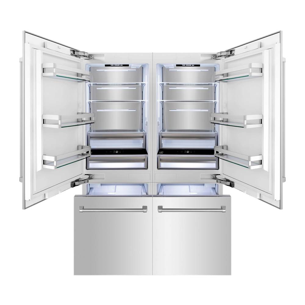 60'' 32.2 cu. ft. Built-In 4-Door French Door Refrigerator with Internal Water and Ice Dispenser in Stainless Steel