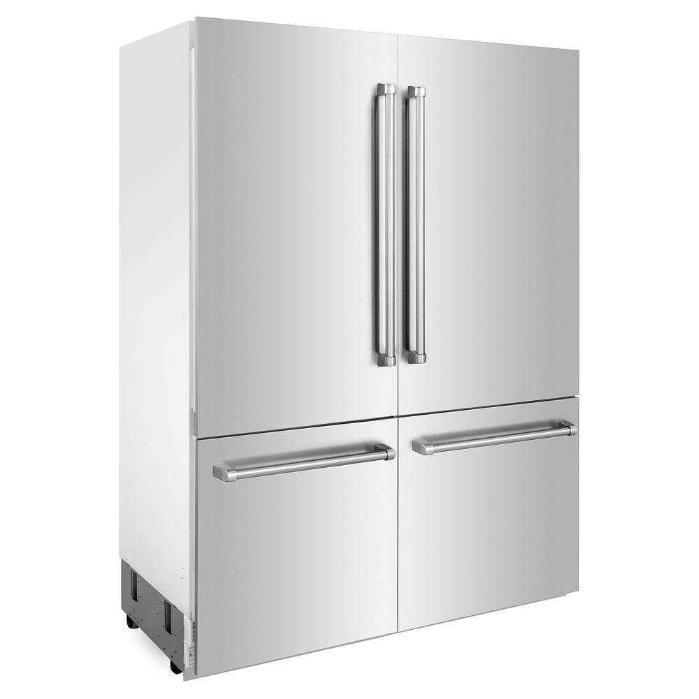 60'' 32.2 cu. ft. Built-In 4-Door French Door Refrigerator with Internal Water and Ice Dispenser in Stainless Steel