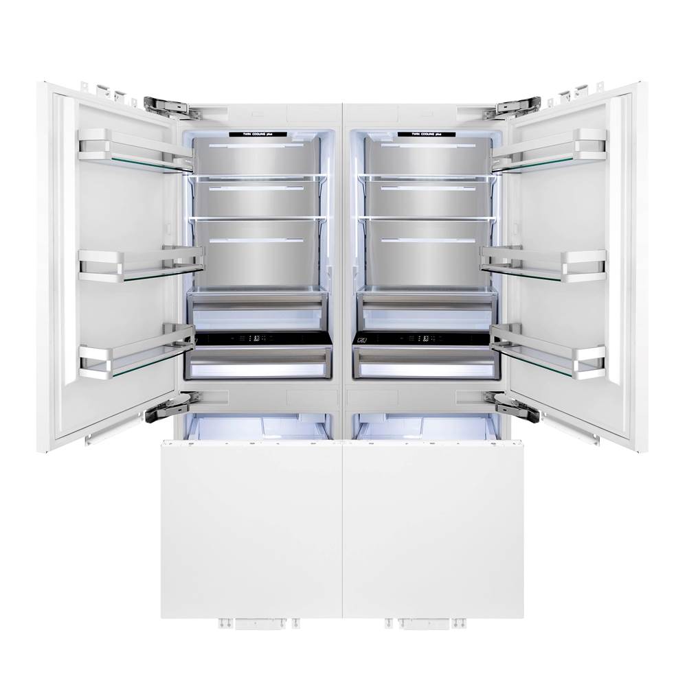 60'' 32.2 cu. Ft. Panel Ready Built-In 4-Door French Door Refrigerator with Internal Water and Ice Dispenser