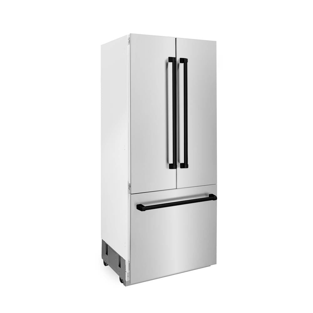 36 Autograph Edition 19.6 cu. ft. Built-in 2-Door Bottom Freezer Refrigerator with Internal Water and Ice Dispenser in Stainless Steel with Champagne Bronze Accents