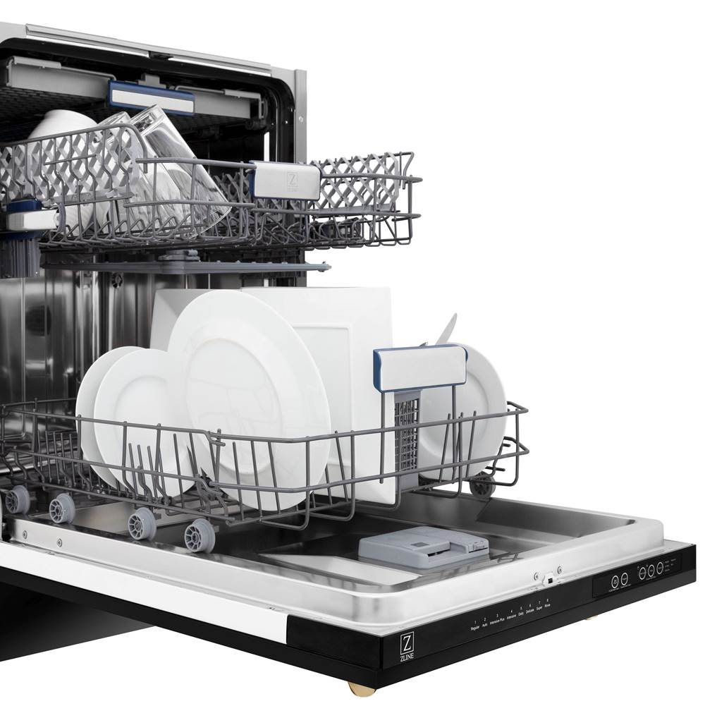 Autograph Edition 18 Compact 3rd Rack Top Control Dishwasher in Stainless Steel with Gold Handle, 51dBa