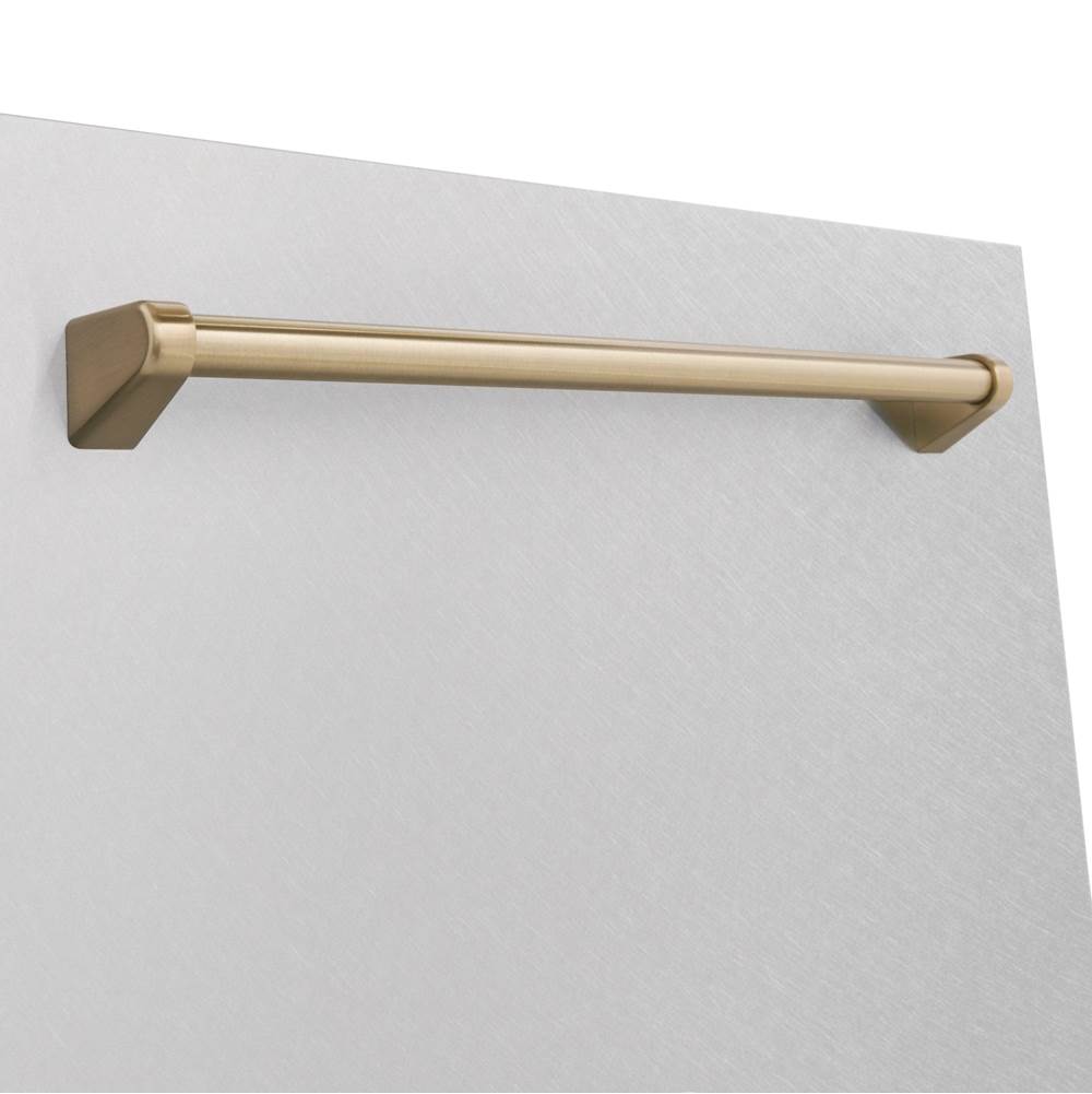 24'' Autograph Edition Tallac Dishwasher Panel in Stainless Steel with Champagne Bronze Handle