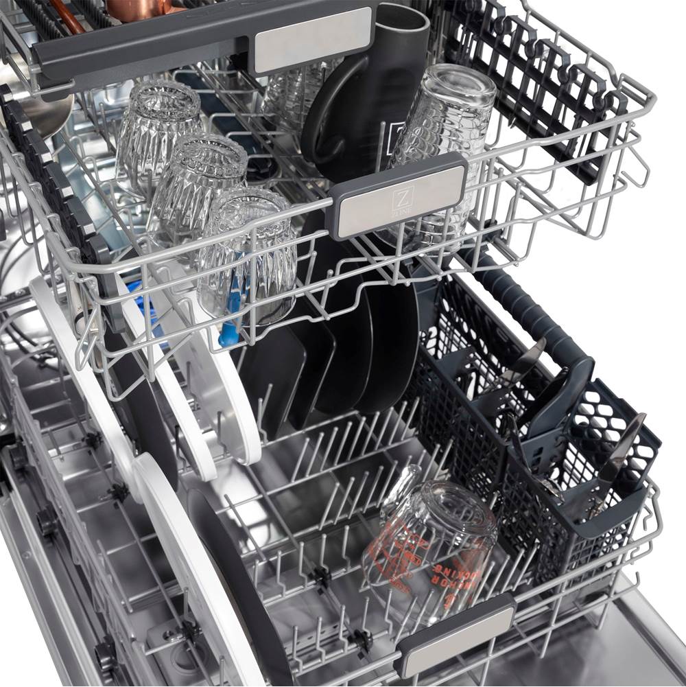 Autograph Edition 24'' 3rd Rack Top Touch Control Tall Tub Dishwasher in Stainless Steel with Champagne Bronze Handle, 51dBa