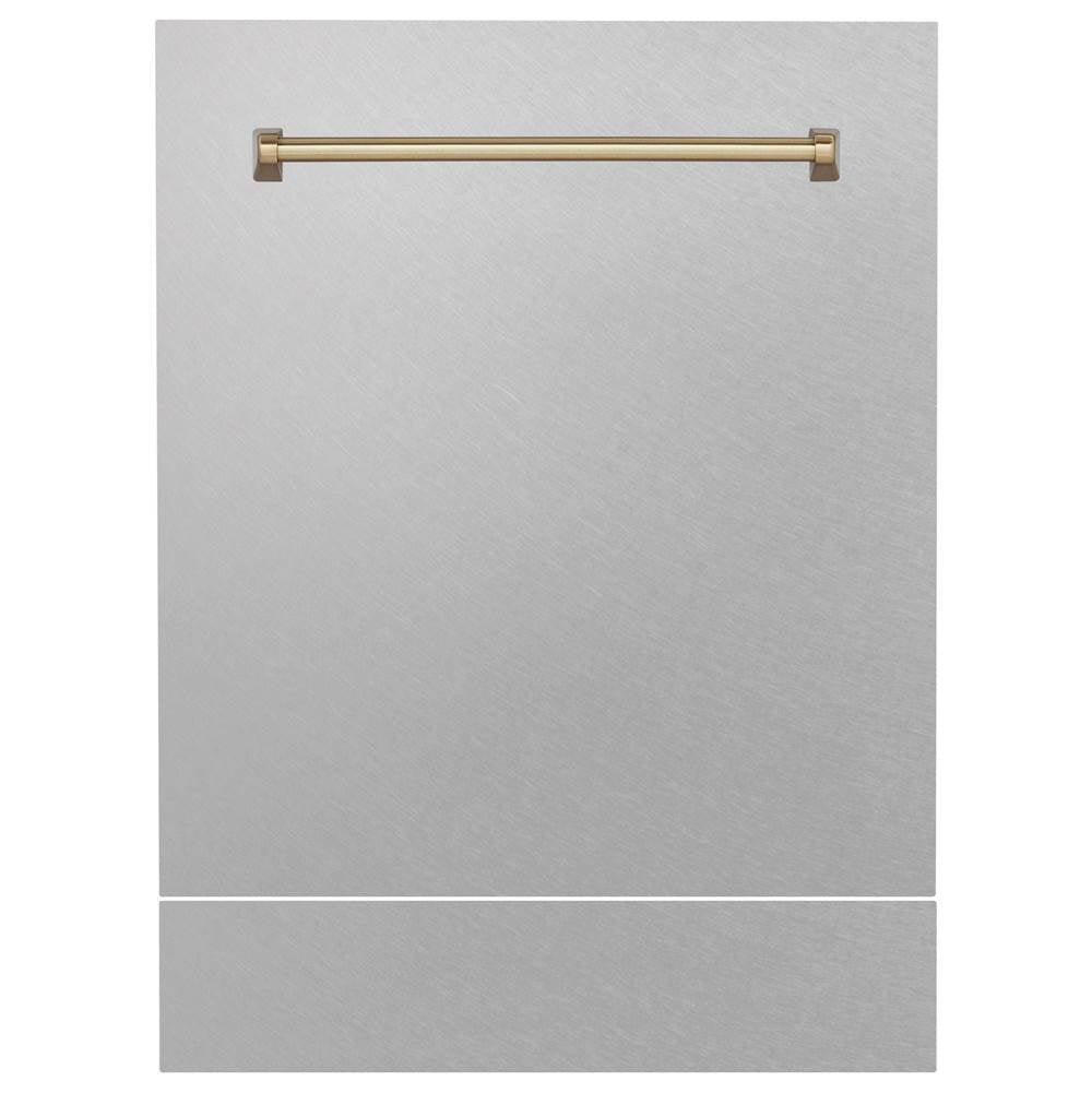 24'' Autograph Edition Tallac Dishwasher Panel in Stainless Steel with Champagne Bronze Handle