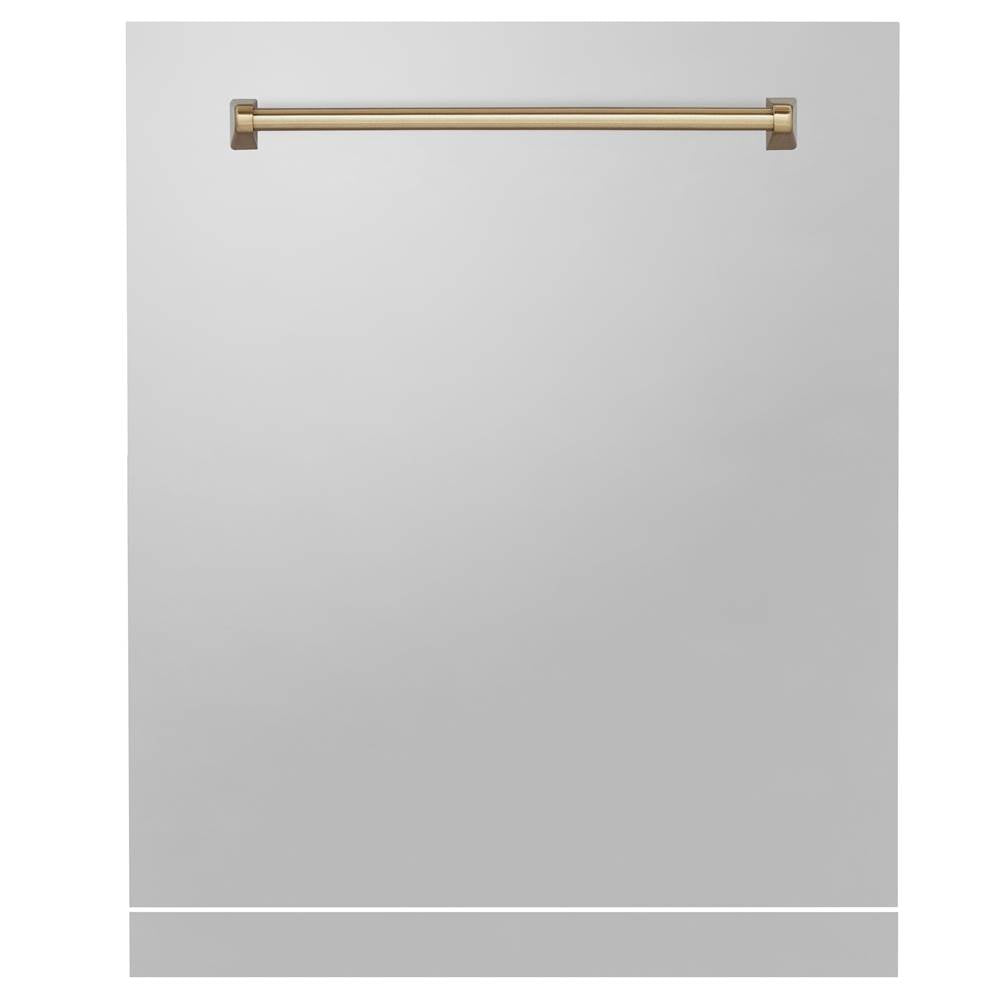 24'' Autograph Edition Monument Dishwasher Panel in Stainless Steel with Champagne Bronze Handle