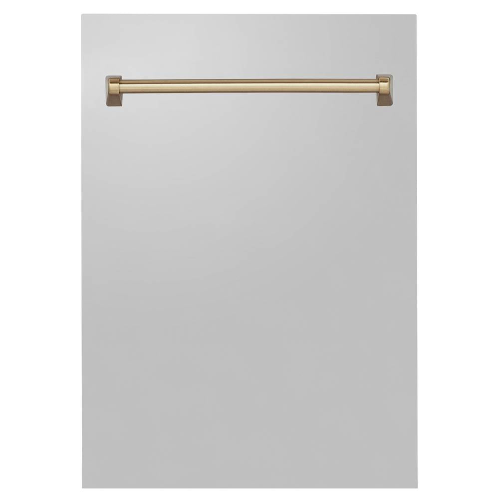 18'' Autograph Edition Tallac Dishwasher Panel in Stainless Steel with Champagne Bronze Handle