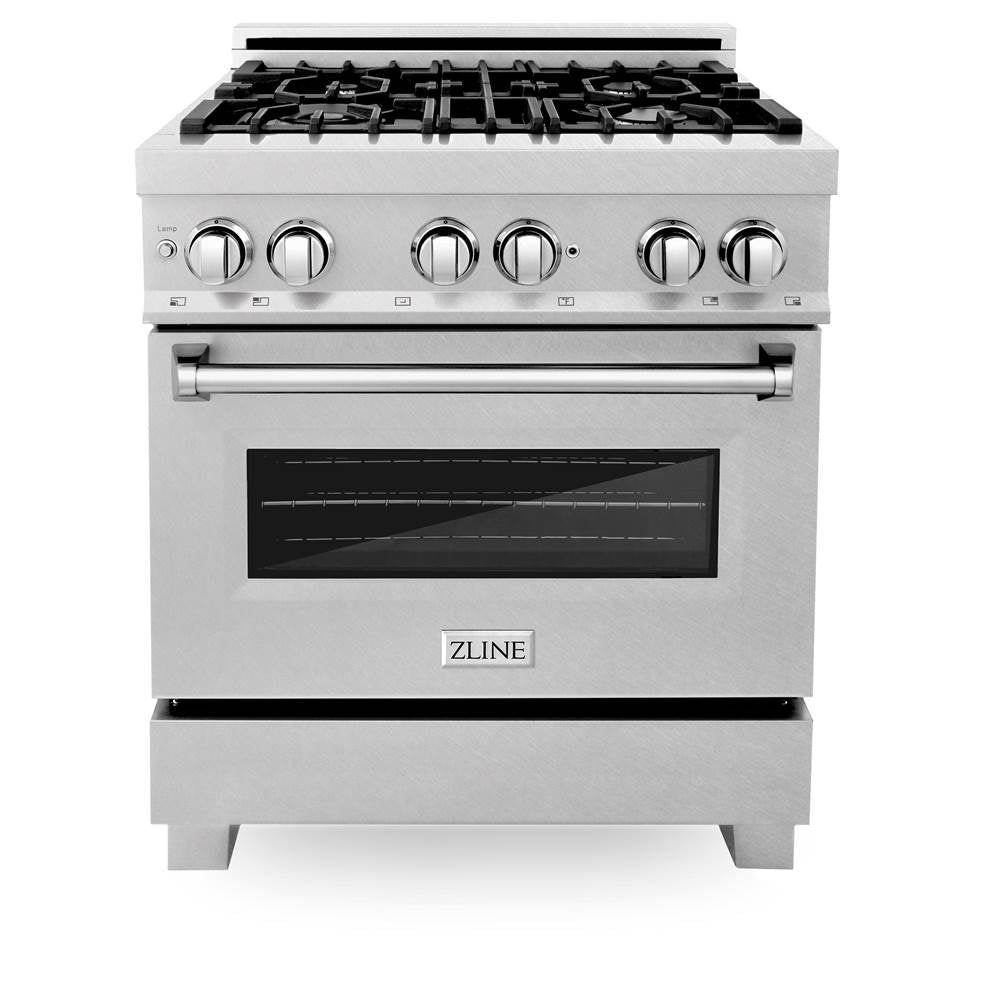 30'' 4.0 cu. ft. Electric Oven and Gas Cooktop Dual Fuel Range with Griddle in Fingerprint Resistant Stainless