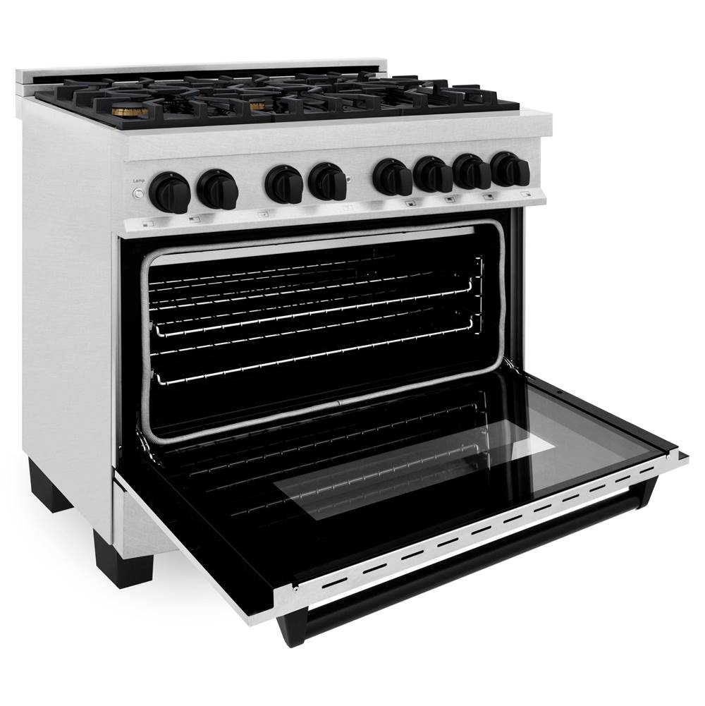 Autograph Edition 36'' 4.6 cu.' Dual Fuel Range with Gas Stove and Electric Oven in DuraSnow Stainless Steel with Champagne Bronze Accents
