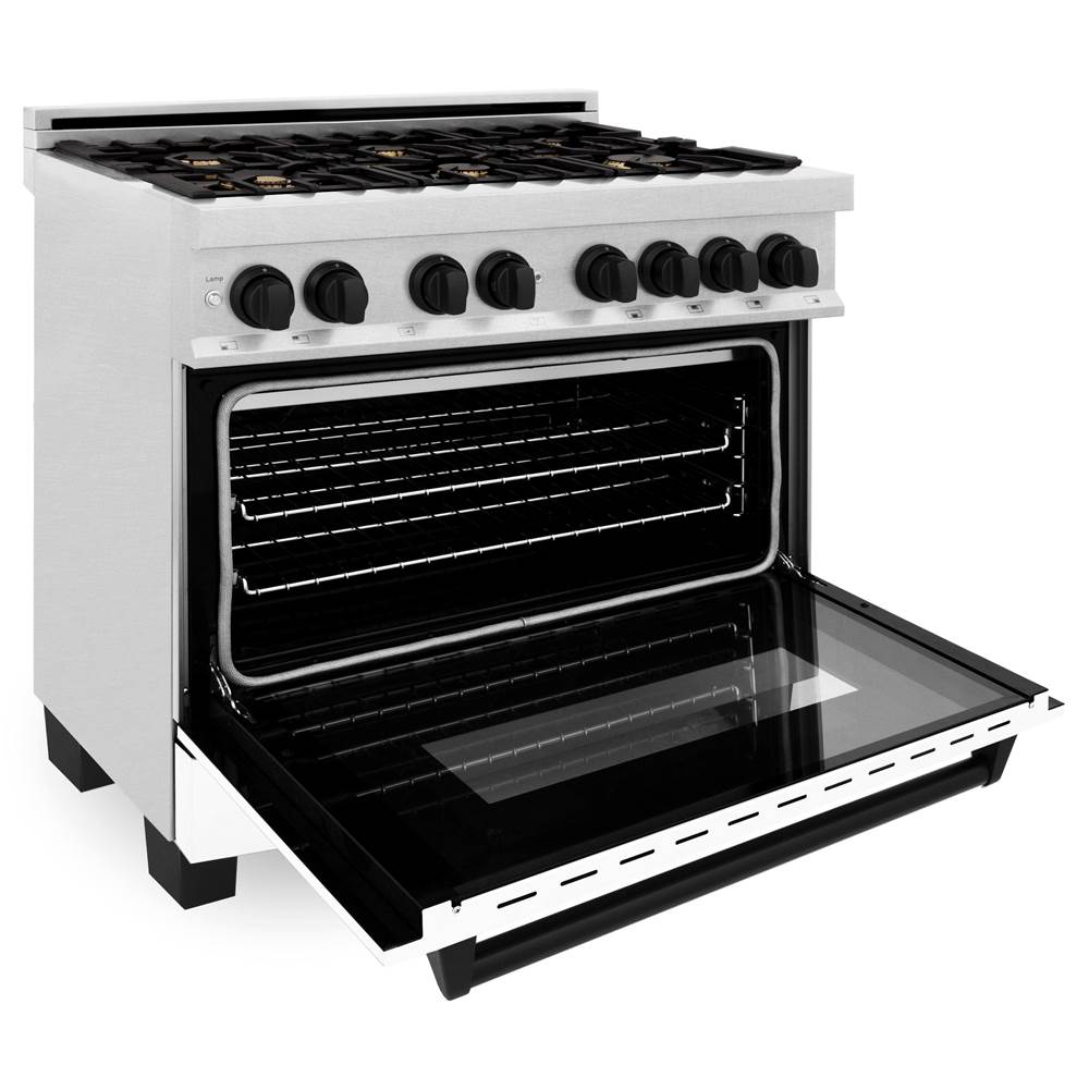 Autograph Edition 36'' 4.6 cu.' Dual Fuel Range with Gas Stove and Electric Oven in DuraSnow Stainless Steel with WM Door and CB Accents