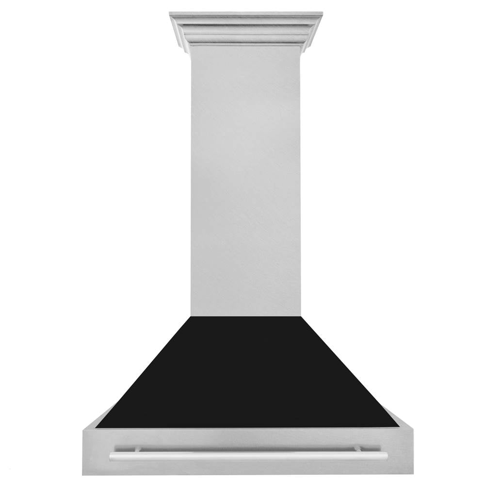 36'' DuraSnow Stainless Steel Range Hood with Black Matte Shell (8654SNX-BG-36)