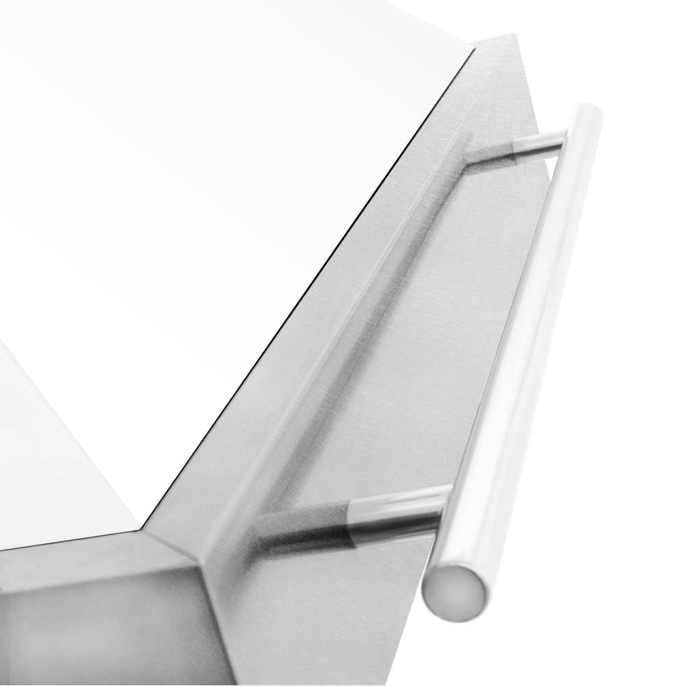36'' DuraSnow Stainless Steel Range Hood with White Matte Shell (8654SNX-WM36)