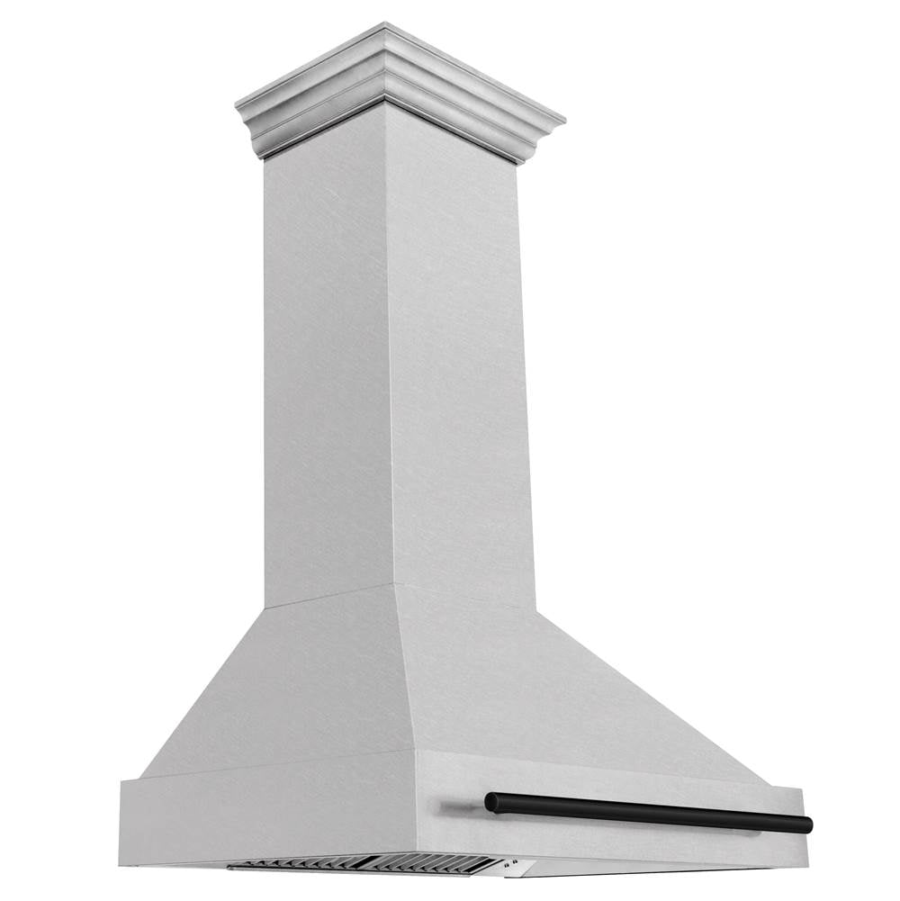 Z-Line - 36'' Autograph Edition DuraSnow Stainless Steel Range Hood with DuraSnow Stainless Steel Shell and Matte Black Handle - Matte Black