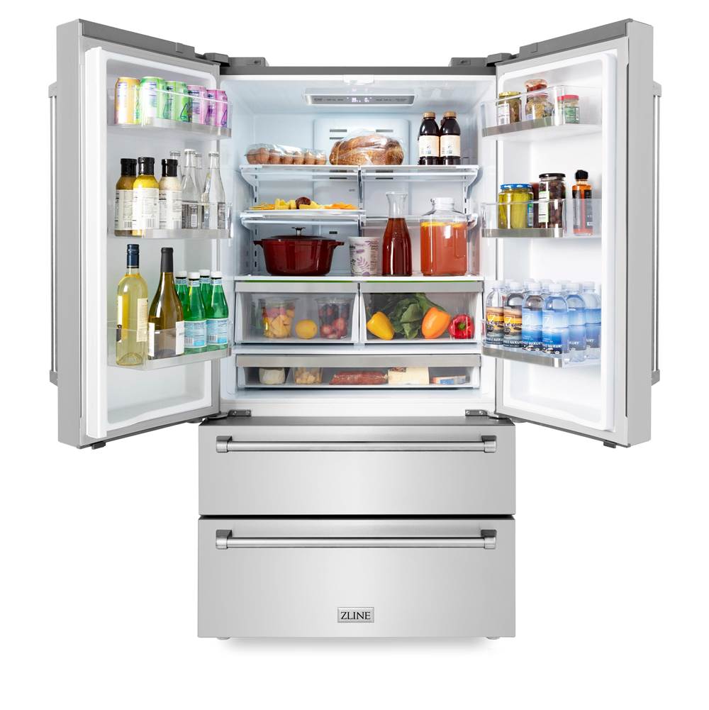 36'' 22.5 cu. ft Freestanding French Door Refrigerator with Ice Maker in Fingerprint Resistant Stainless Steel