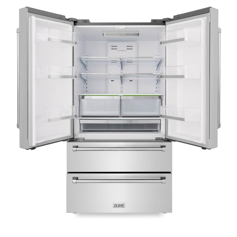 36'' 22.5 cu. ft Freestanding French Door Refrigerator with Ice Maker in Fingerprint Resistant Stainless Steel