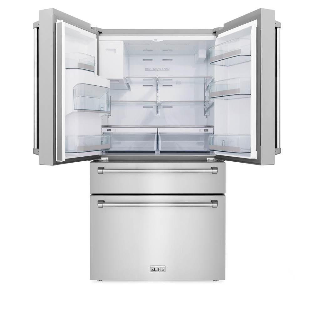 36 in. 21.6 cu. ft Freestanding French Door Refrigerator with Water and Ice Dispenser in Fingerprint Resistant Stainless Steel