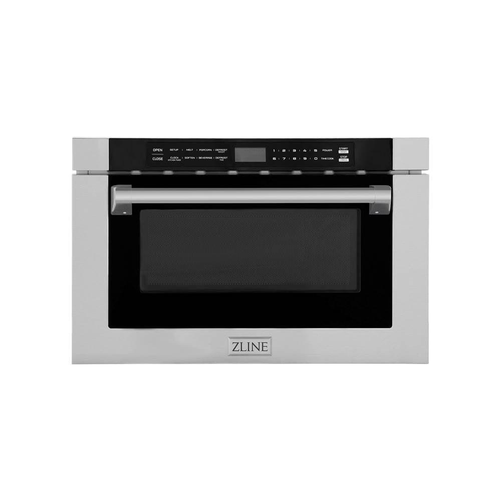 Z-Line - 24'' 1.2 cu. ft. Built-in Microwave Drawer with a Traditional Handle in Stainless Steel - Stainless Steel