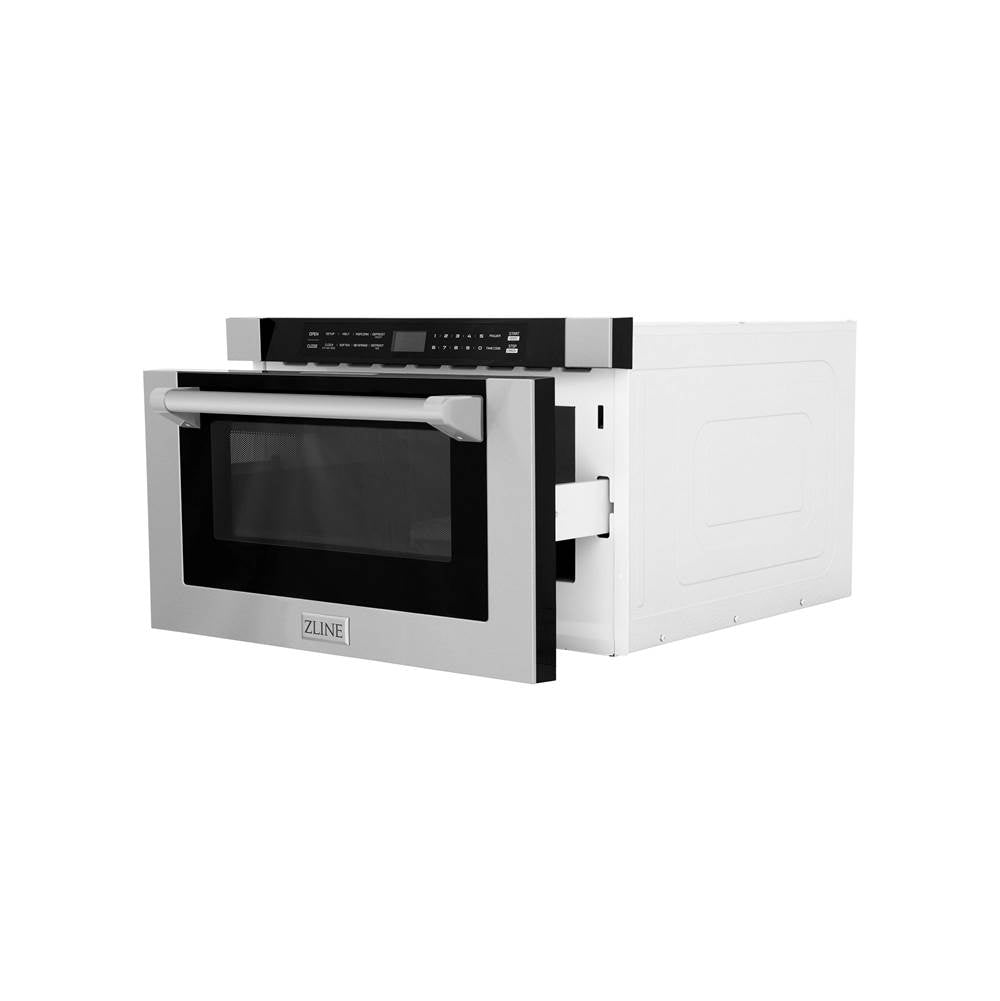 24'' 1.2 cu. ft. Built-in Microwave Drawer with a Traditional Handle in Stainless Steel