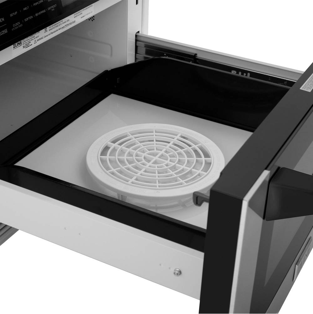 Autograph Edition 24'' 1.2 cu. ft. Built-in Microwave Drawer with a Traditional Handle in Stainless Steel and Champagne Bronze Accents