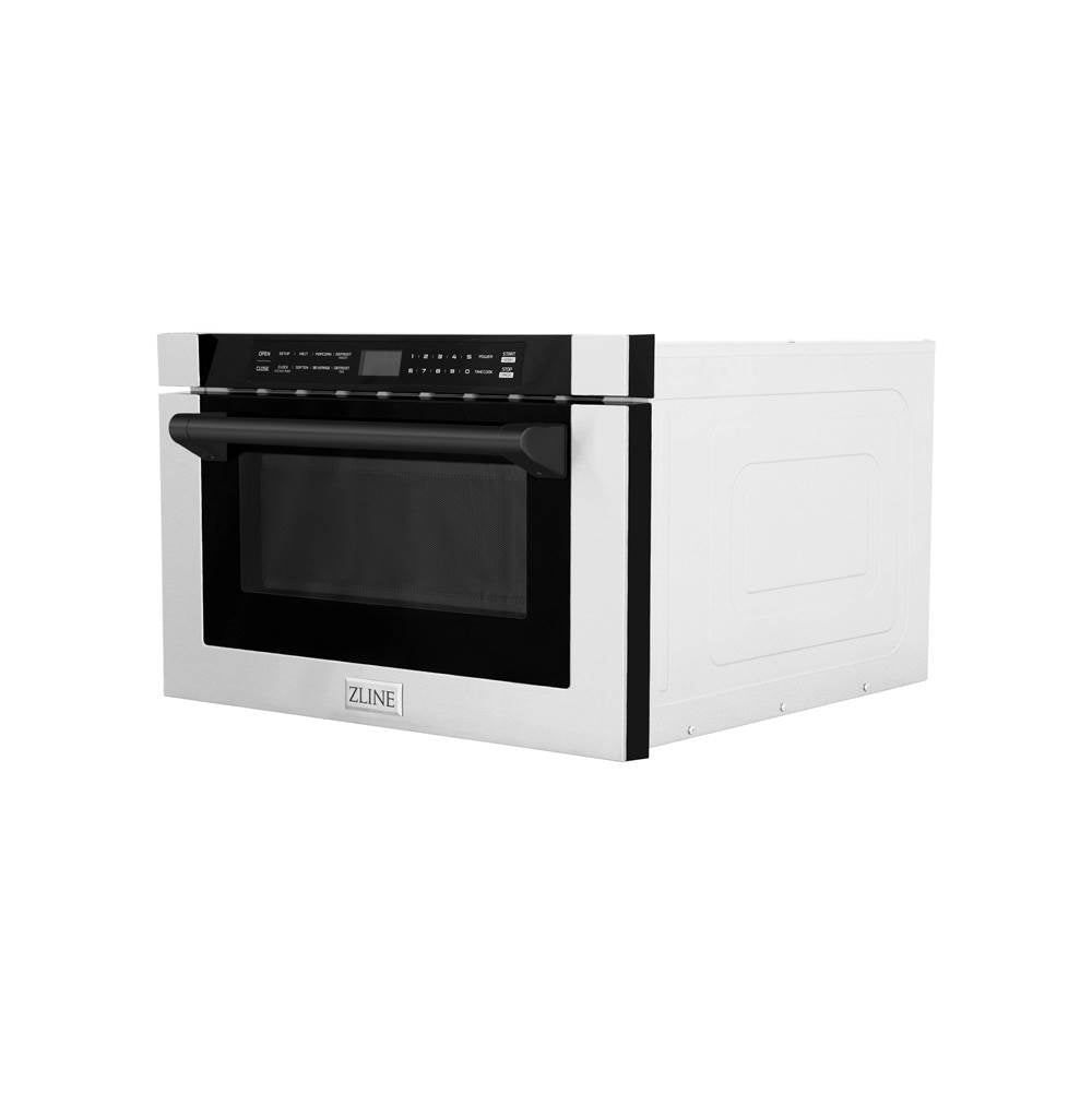 Autograph Edition 24'' 1.2 cu. ft. Built-in Microwave Drawer with a Traditional Handle in Stainless Steel and Champagne Bronze Accents