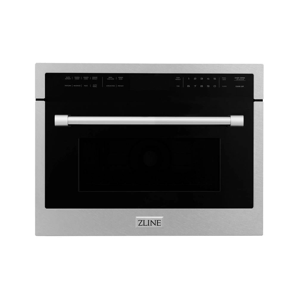 Z-Line - 24'' Built-in Convection Microwave Oven in Durasnow with Speed and Sensor Cooking - DuraSnow Stainless Steel
